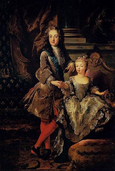 Francois de Troy Portrait of Louis XV of France with his China oil painting art
